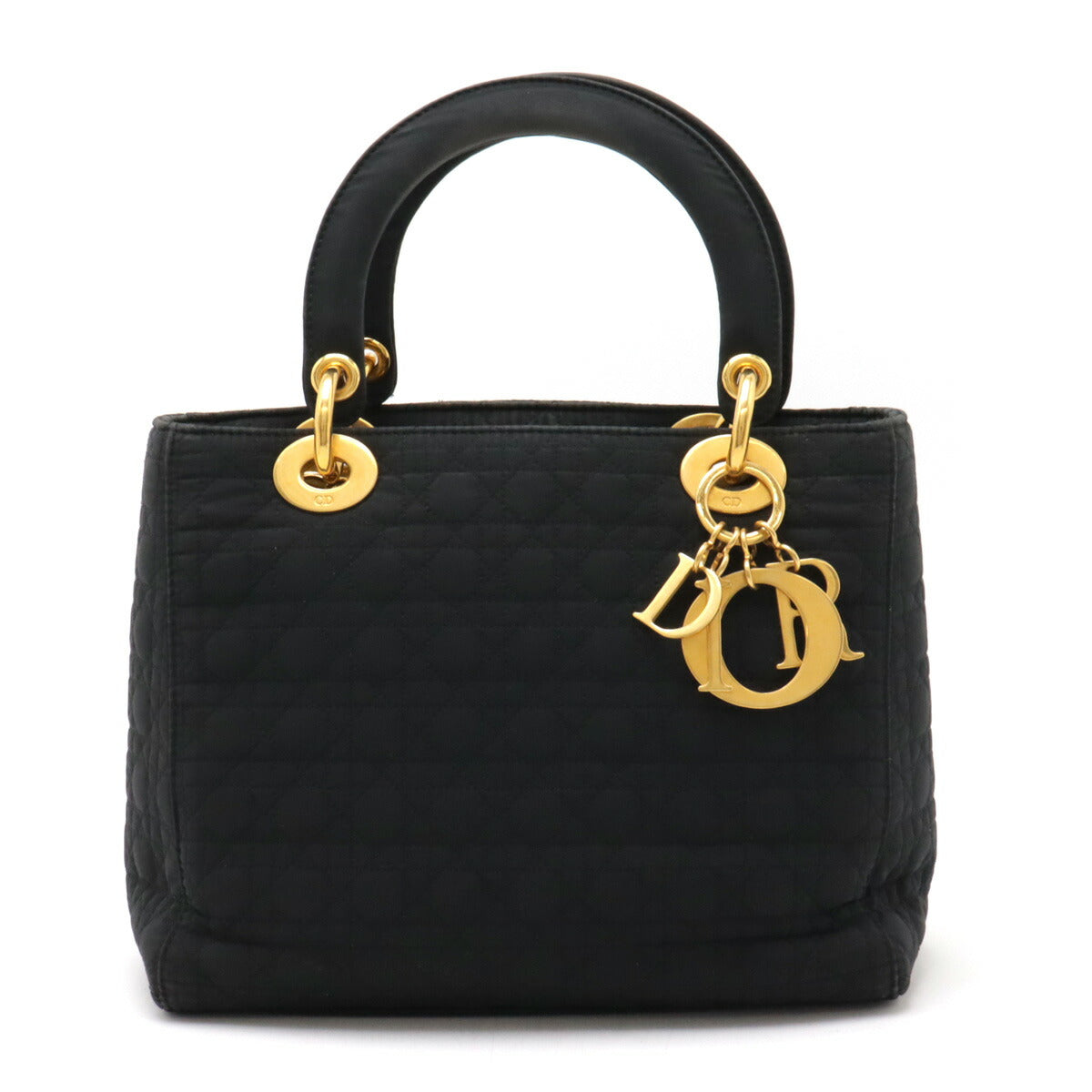 Dior Lady Dior Nylon Handbag Black