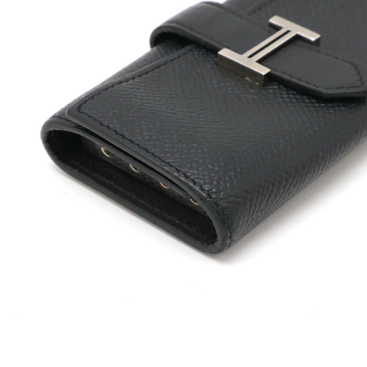 Hermes Vaux Epsom Bearn 4-Key Case Black