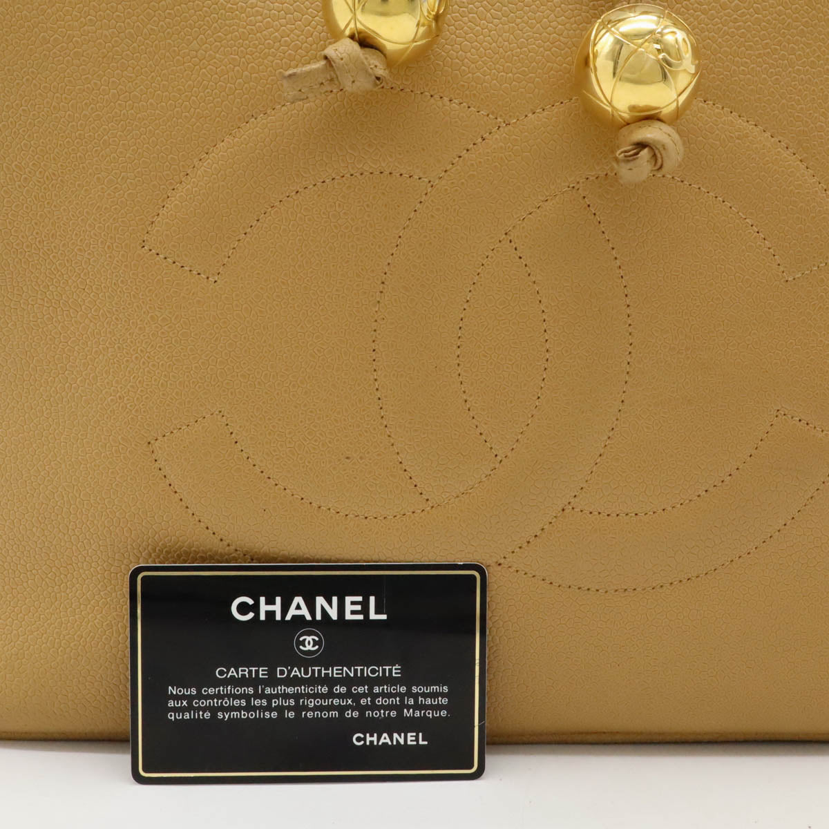 Chanel Caviar Skin Coco Mark Tote Bag