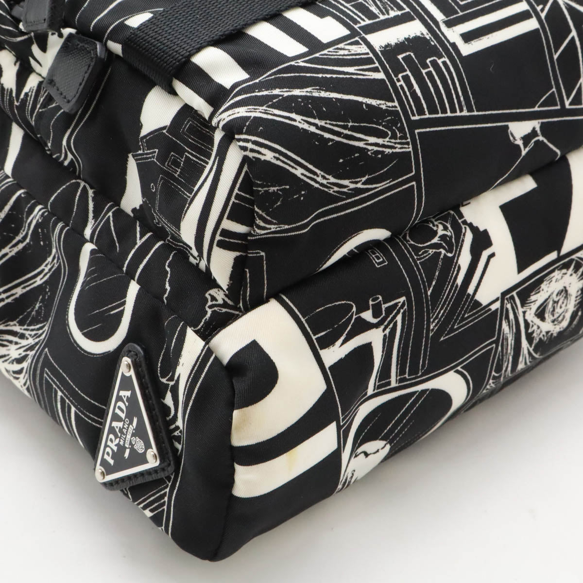 Prada Tessuto Comics Nylon Leather Body Bag