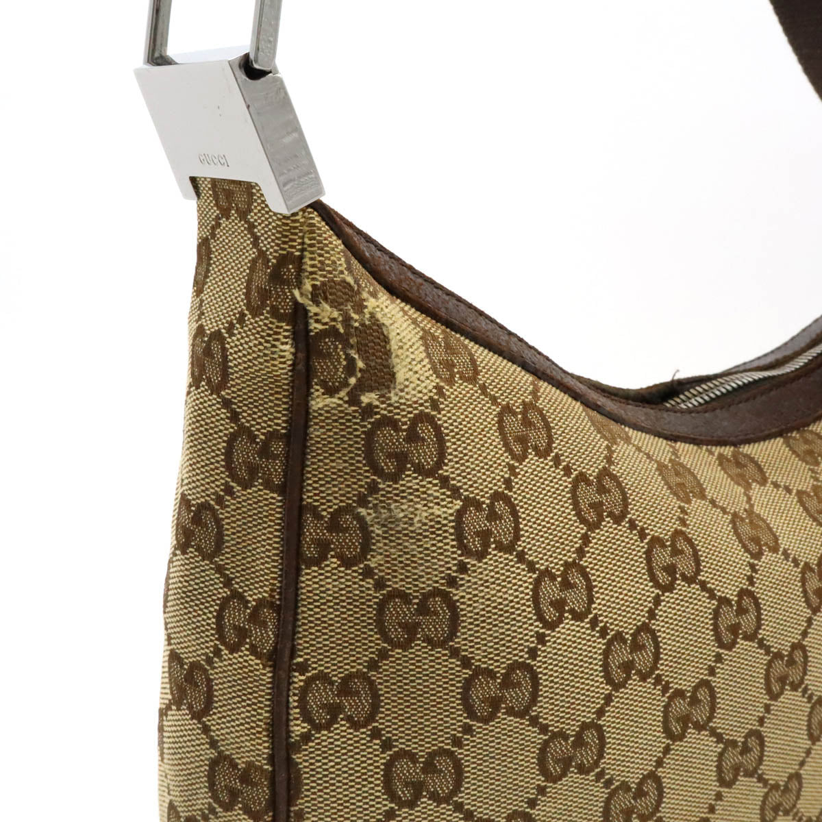 Gucci GG Canvas Leather Shoulder Bag 122790