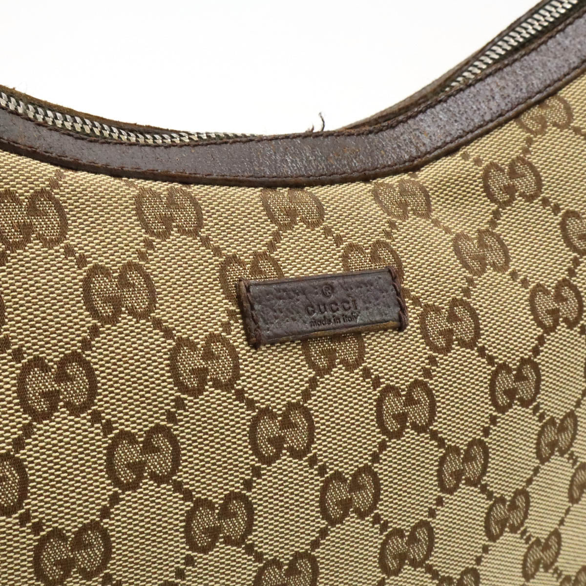 Gucci GG Canvas Leather Shoulder Bag 122790