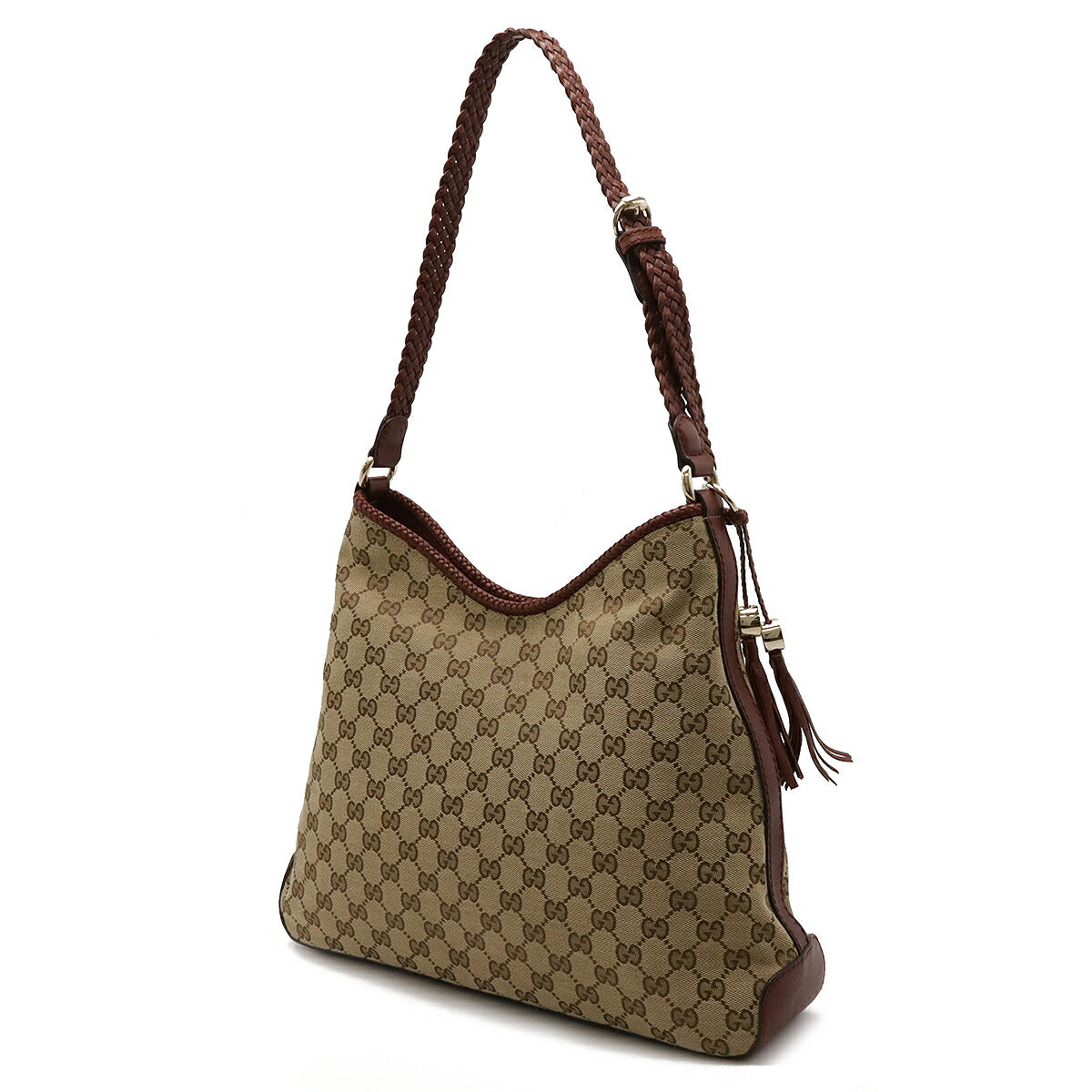 Gucci GG Canvas Leather Shoulder Bag 257026