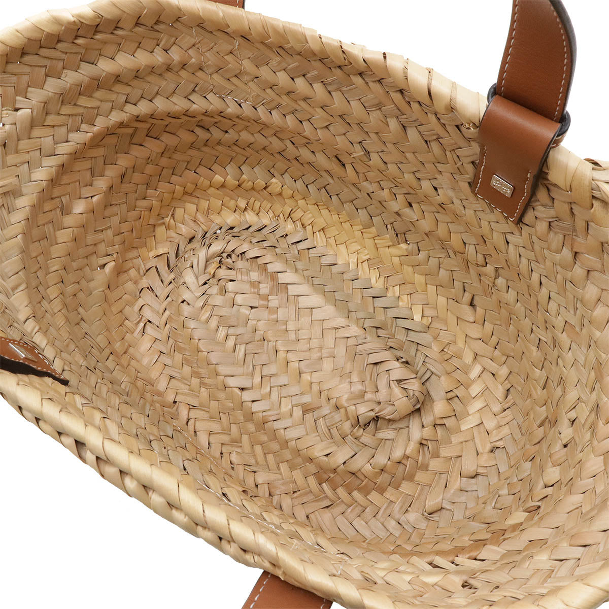 Loewe Small Basket Handbag Palm Leaf Leather