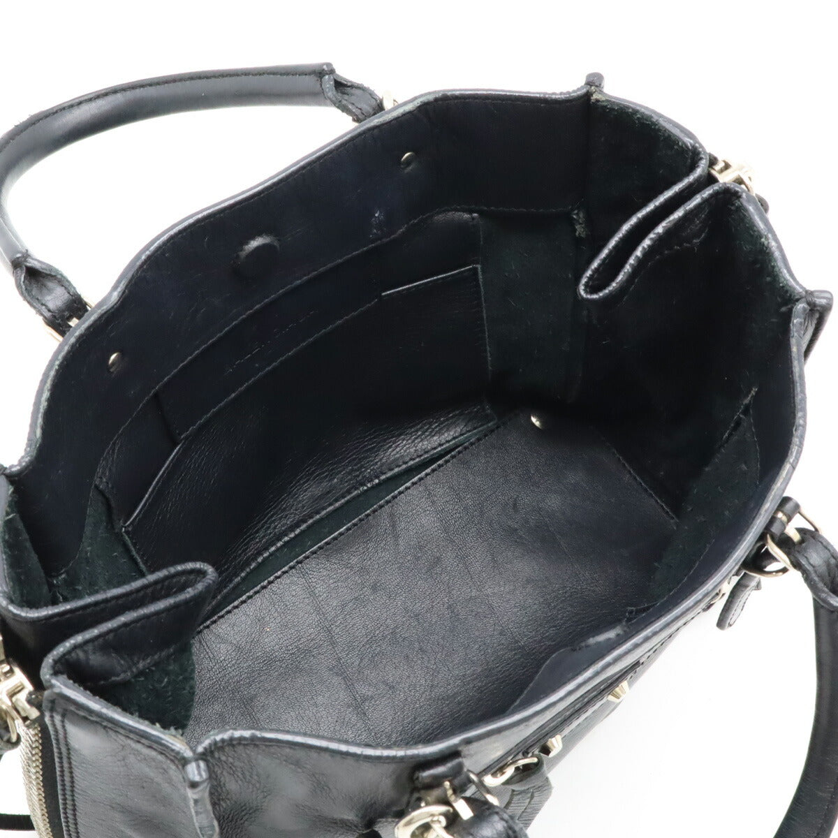 Balenciaga Mini Paper Leather Handbag Black