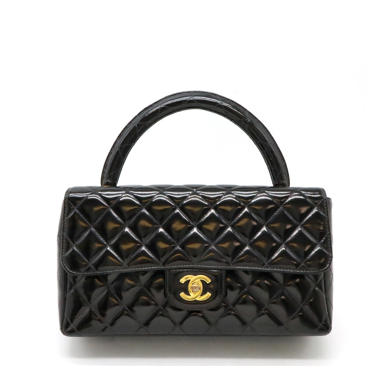 Chanel Matelasse Handbag Black Leather