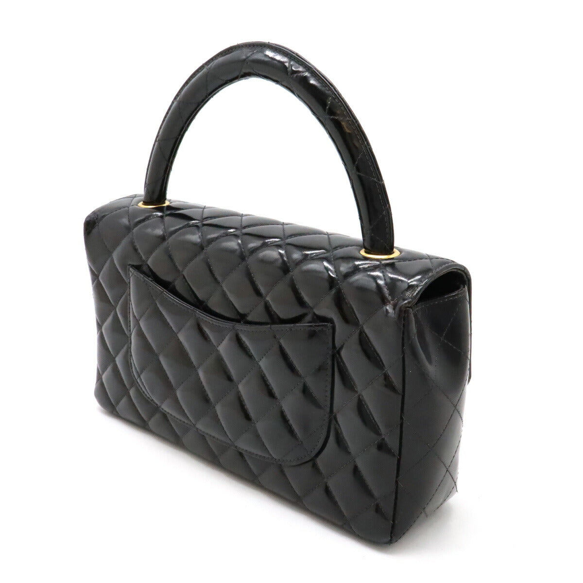 Chanel Matelasse Handbag Black Leather