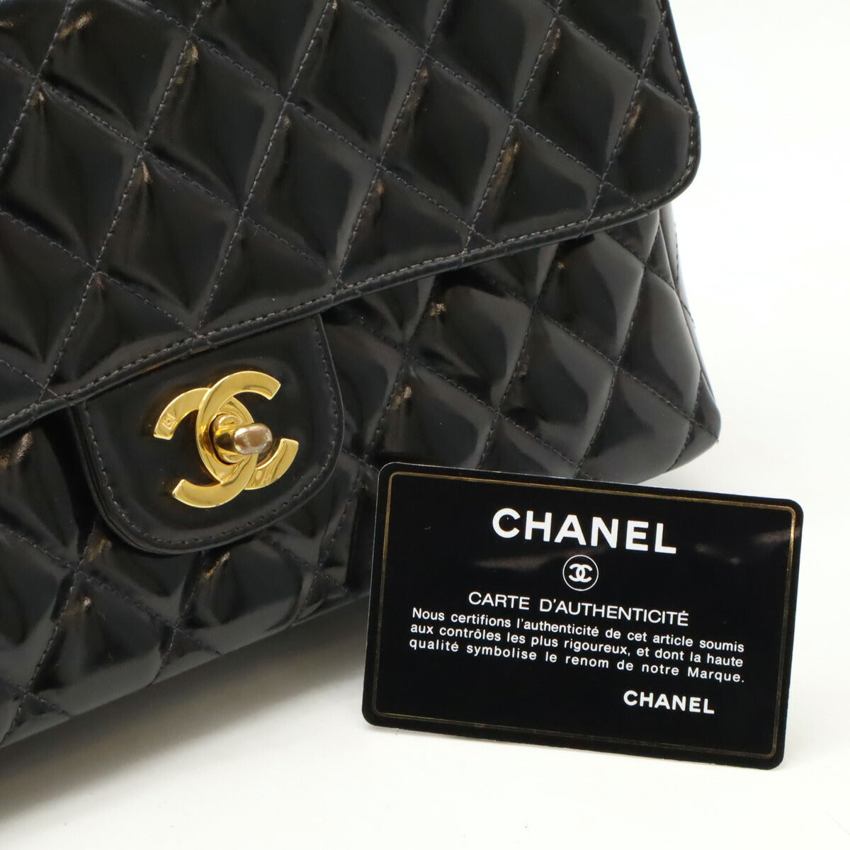 Chanel Matelasse Handbag Black Leather