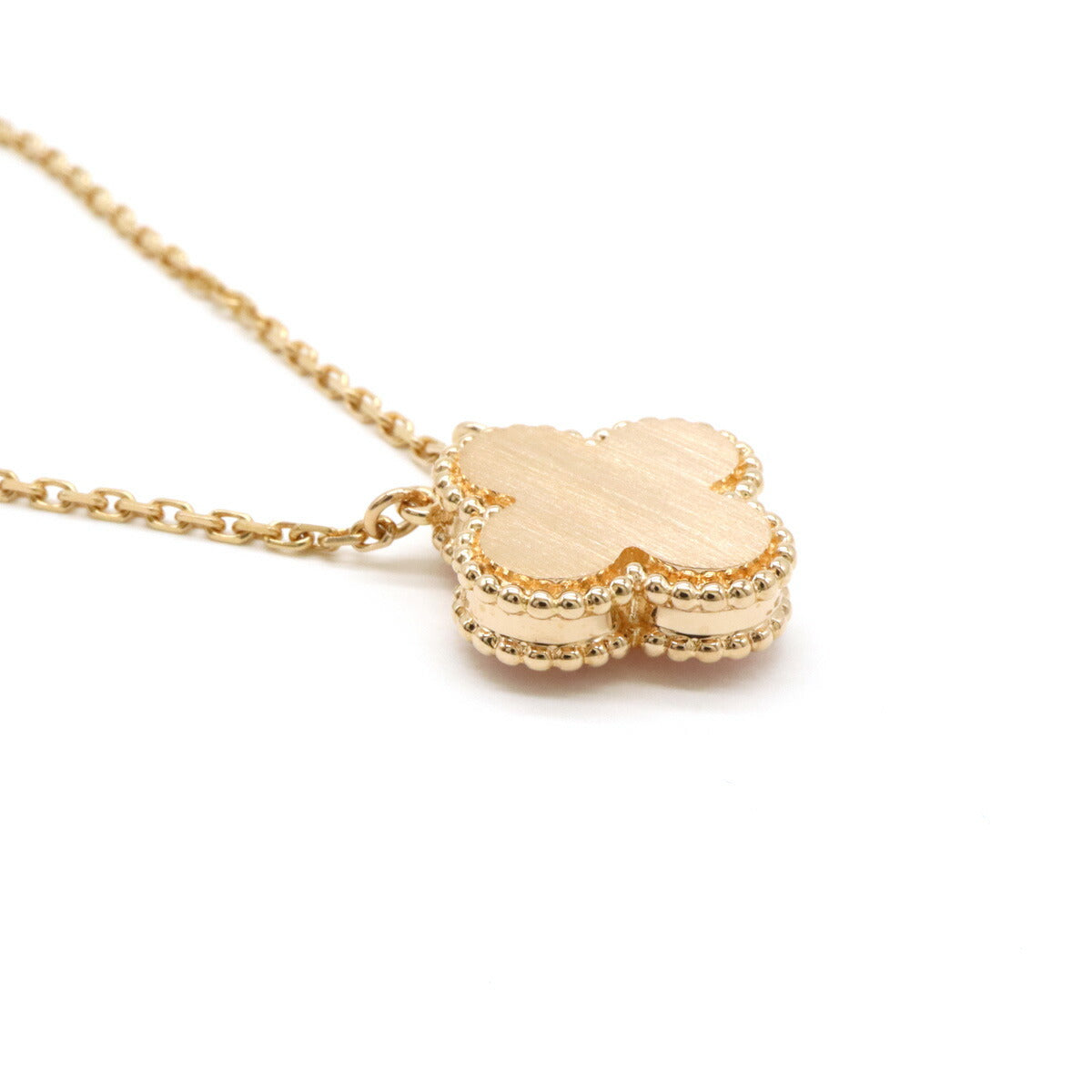 Van Cleef & Arpels Vintage Alhambra Necklace Pink Gold Diamond