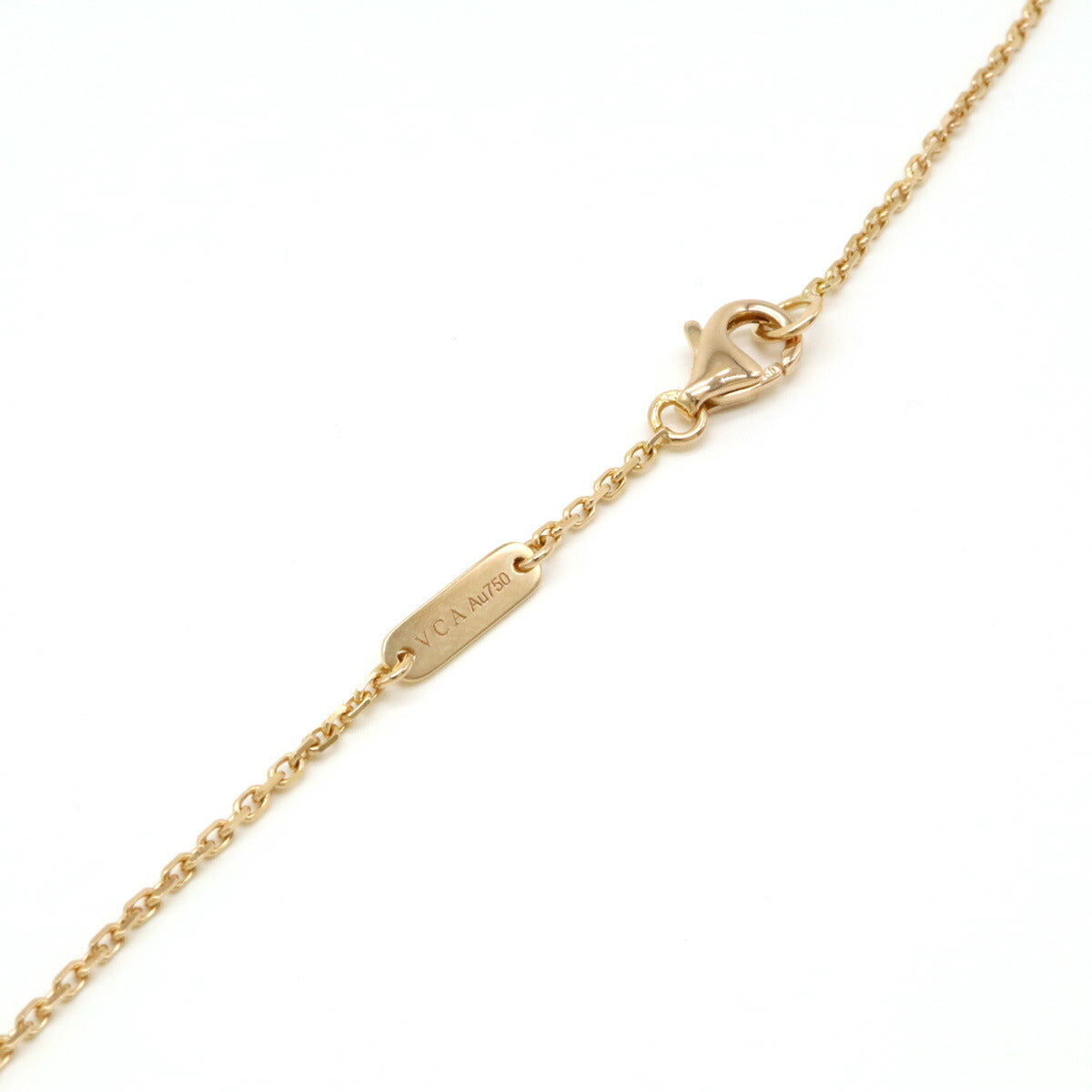 Van Cleef & Arpels Vintage Alhambra Necklace Pink Gold Diamond