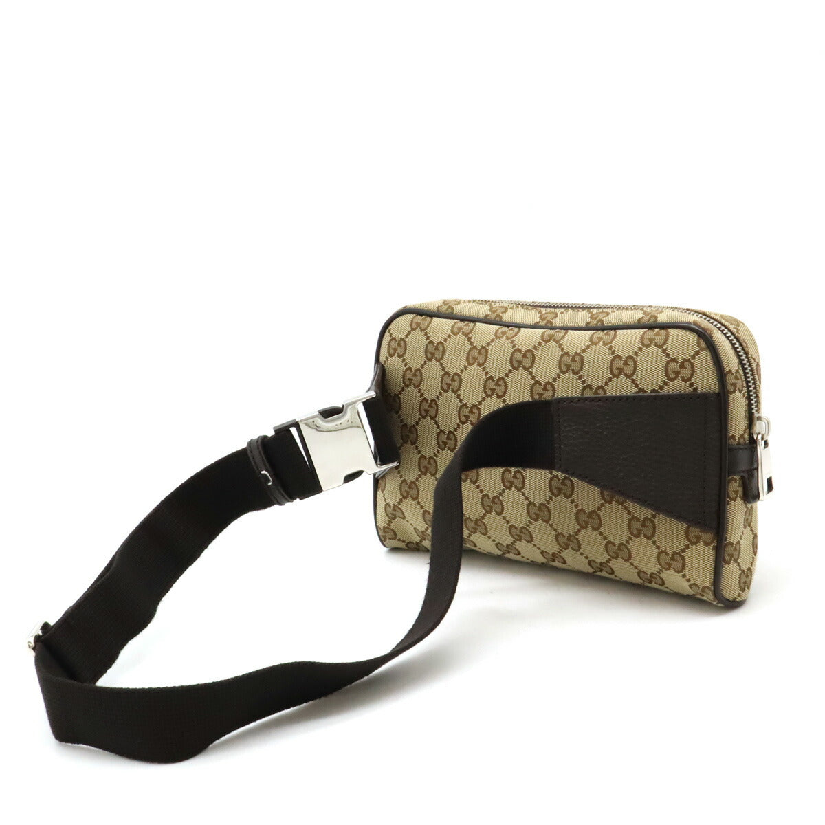 Gucci GG Canvas Leather Waist Bag 449174