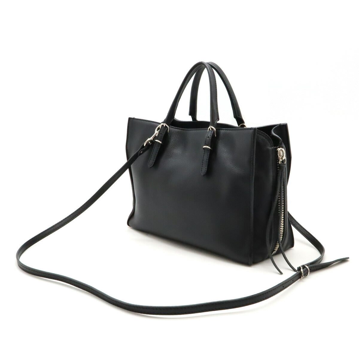 Balenciaga Leather Paper A6 Zip Around Handbag