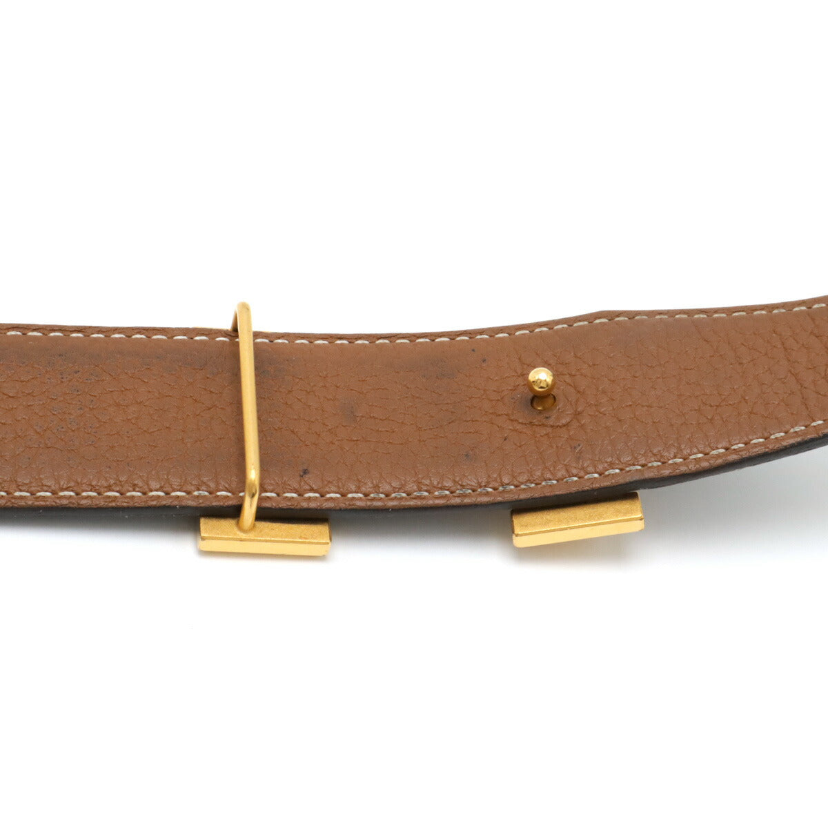 Hermes H Guilloche Constance Reversible Leather Belt