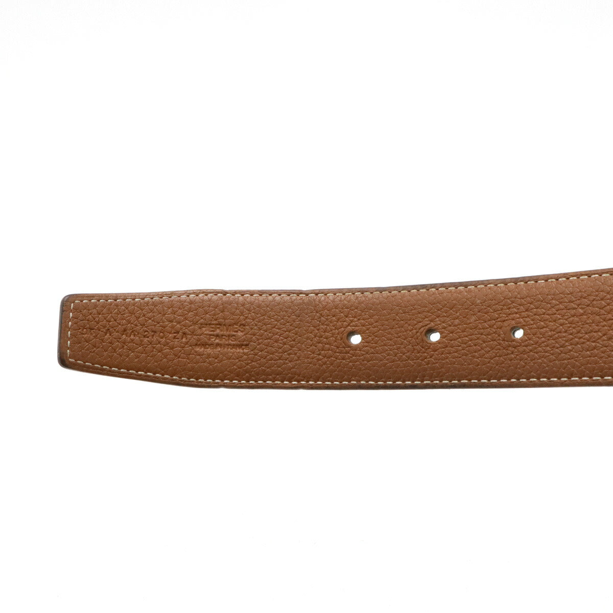 Hermes H Guilloche Constance Reversible Leather Belt