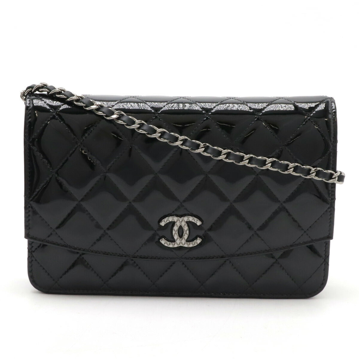 Chanel Brilliant Matelasse Chain Wallet Black