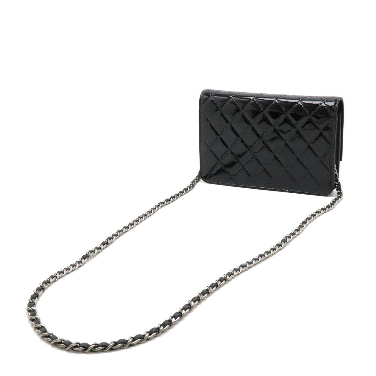 Chanel Brilliant Matelasse Chain Wallet Black