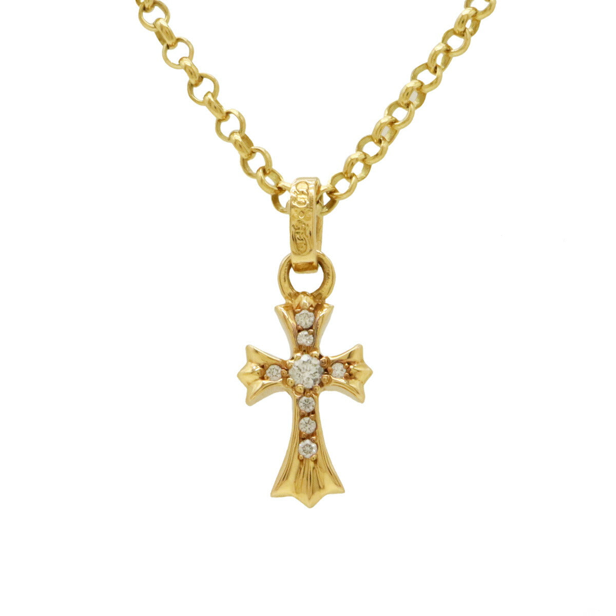 Chrome Hearts 22K Diamond Cross Necklace