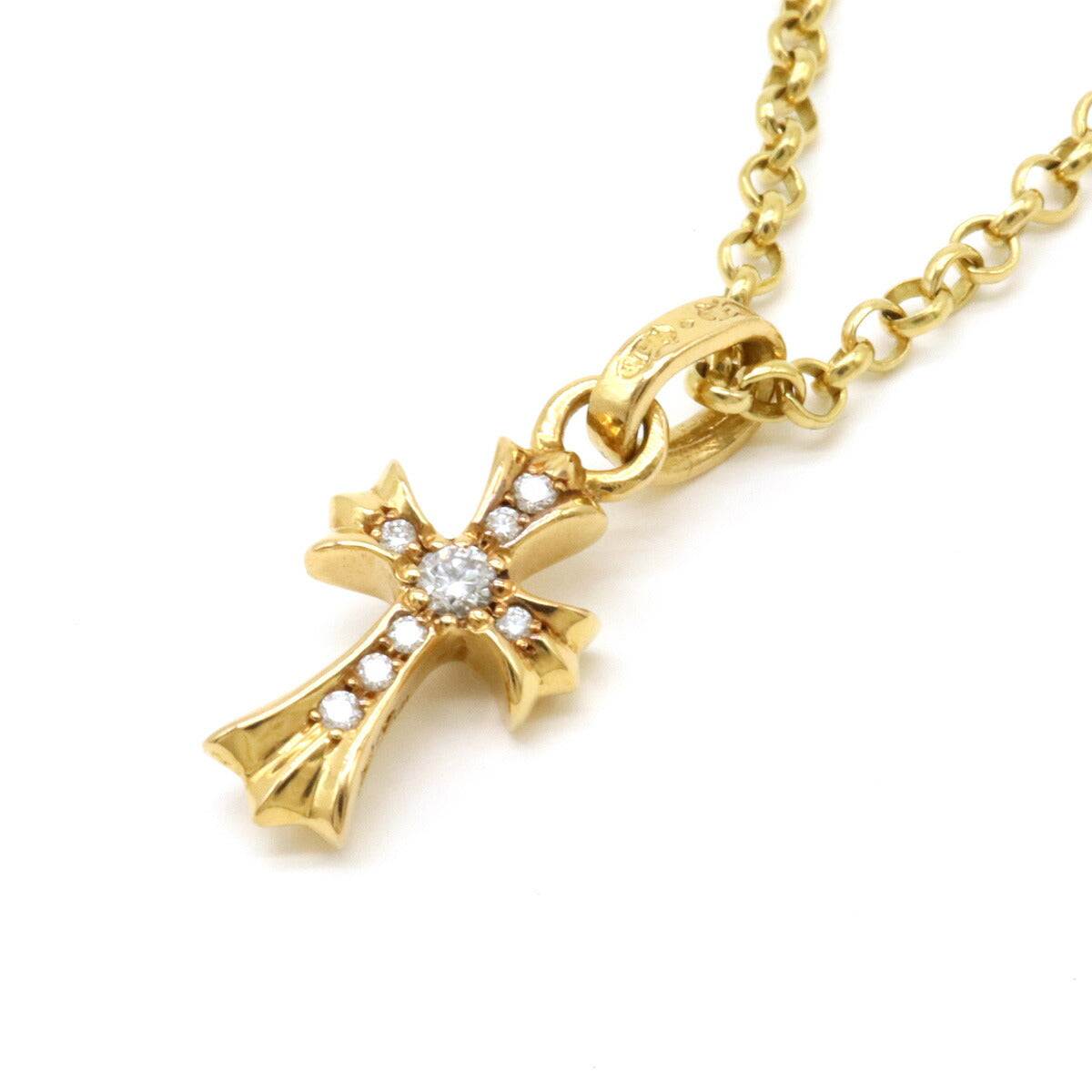 Chrome Hearts 22K Diamond Cross Necklace