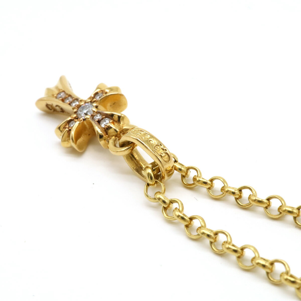 Chrome Hearts 22K Diamond Cross Necklace