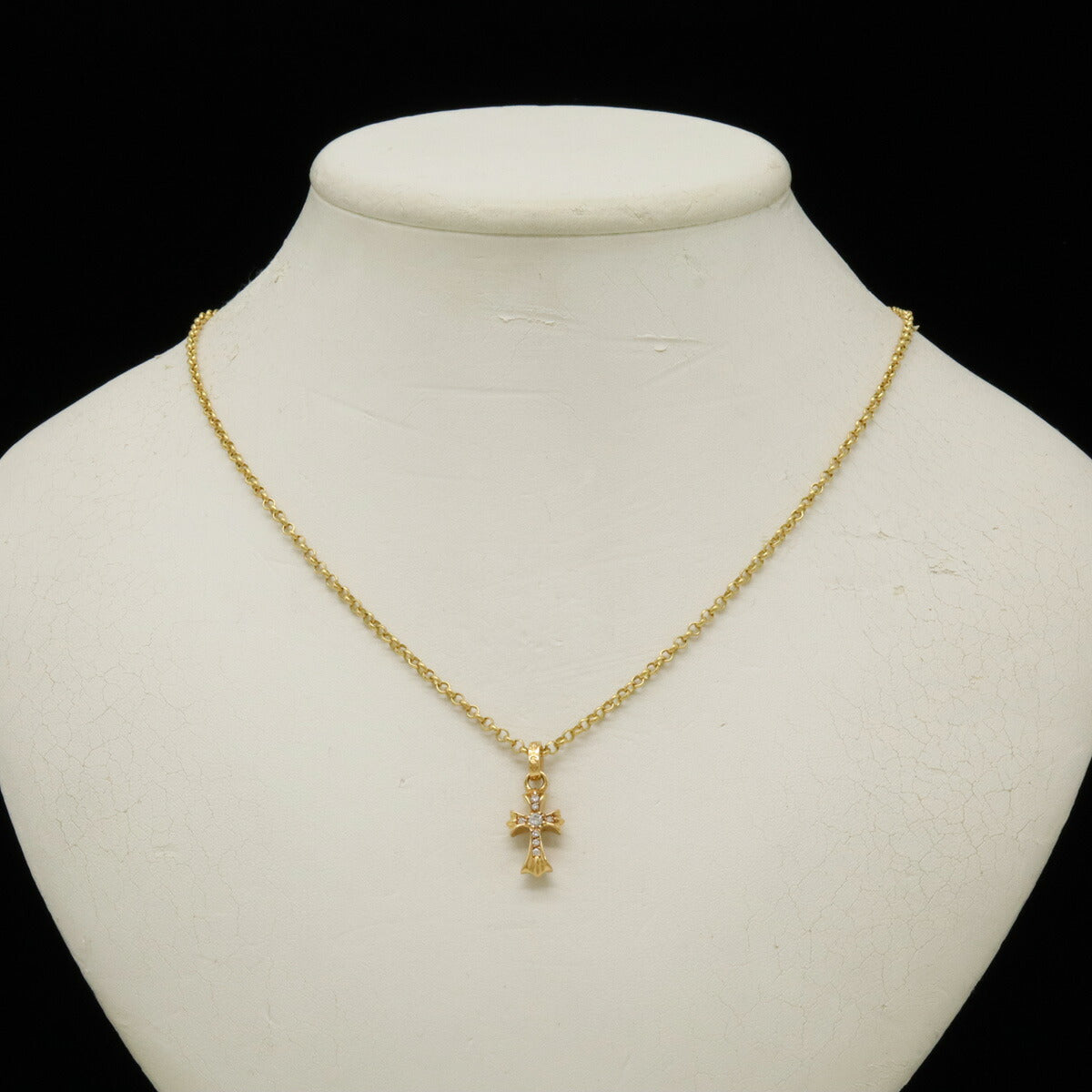 Chrome Hearts 22K Diamond Cross Necklace