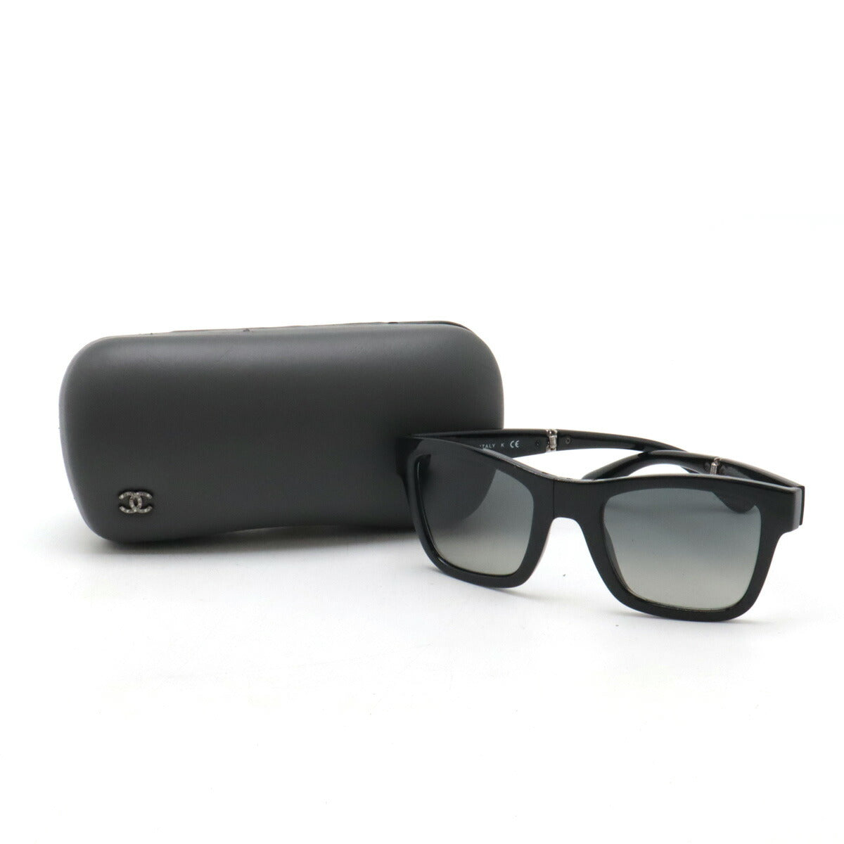 Chanel Coco Mark Folding Sunglasses Black