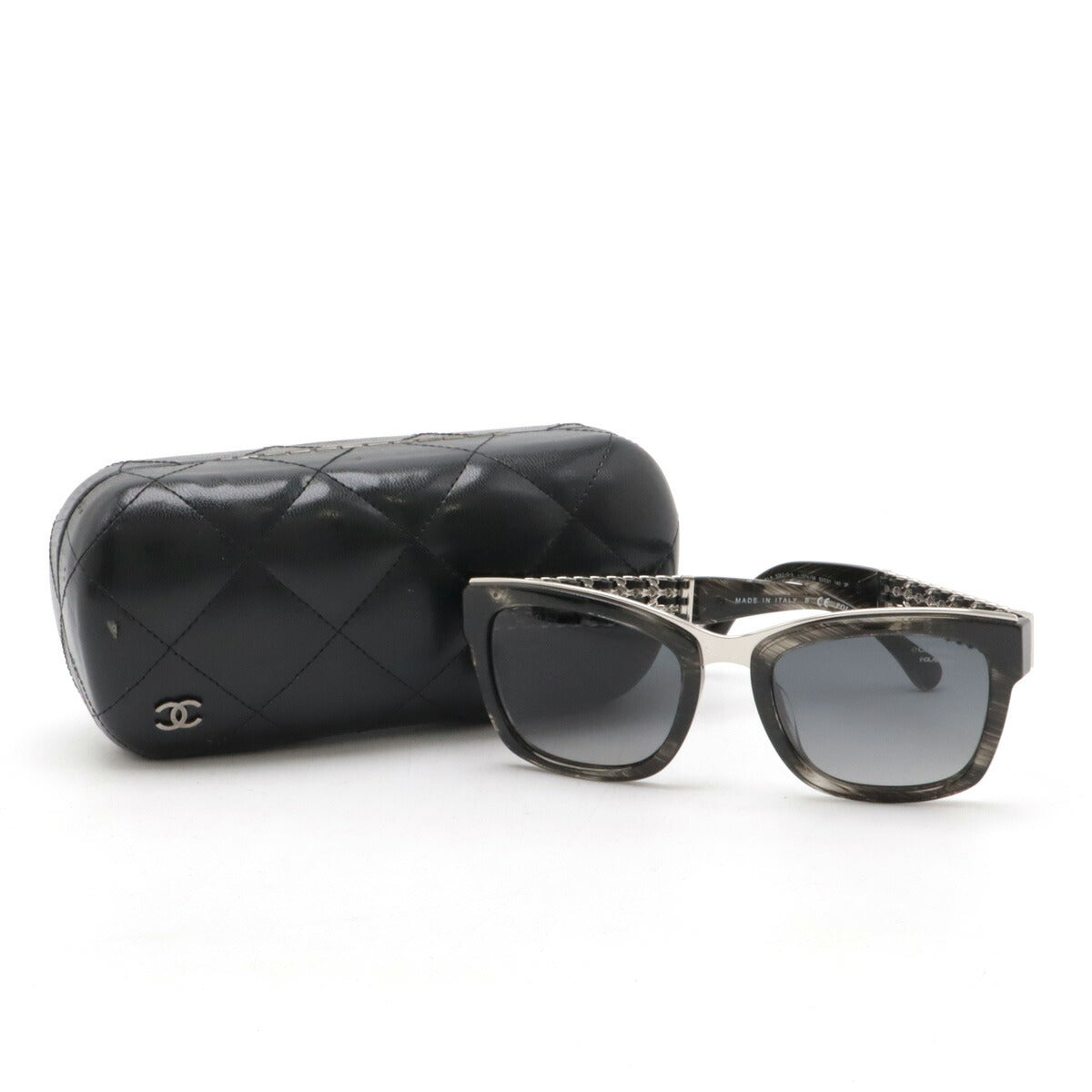 Chanel Sunglasses Square Shape Chain Motif