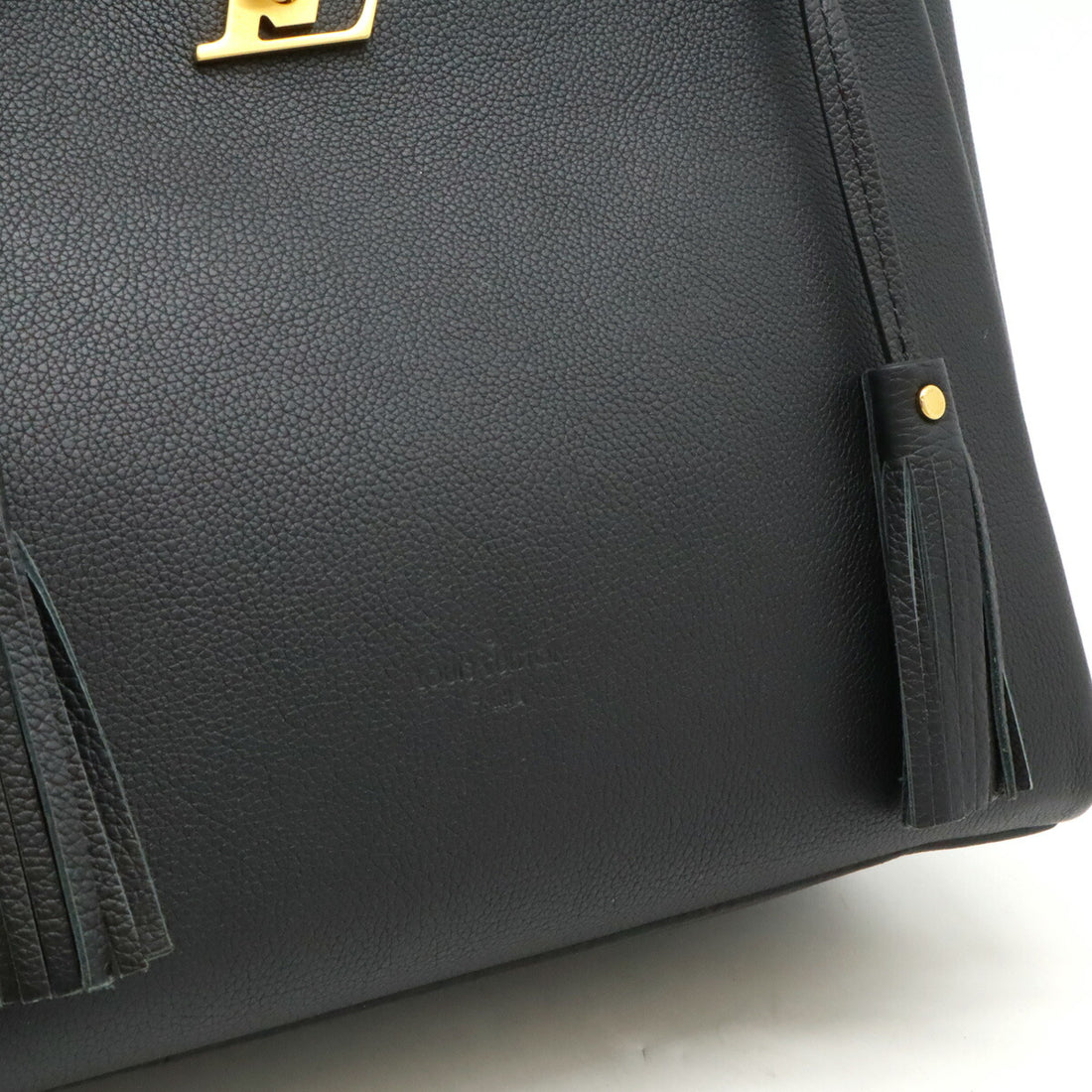 Louis Vuitton Lockme Leather Handbag Black