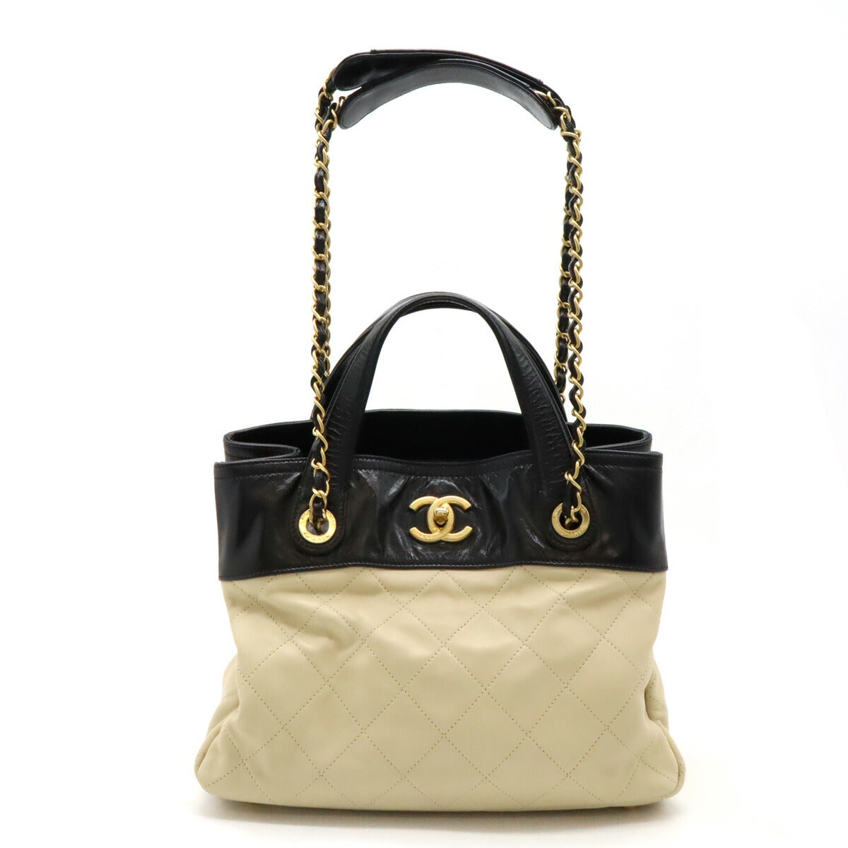 Chanel Leather Matelasse Chain Tote Bag A67031