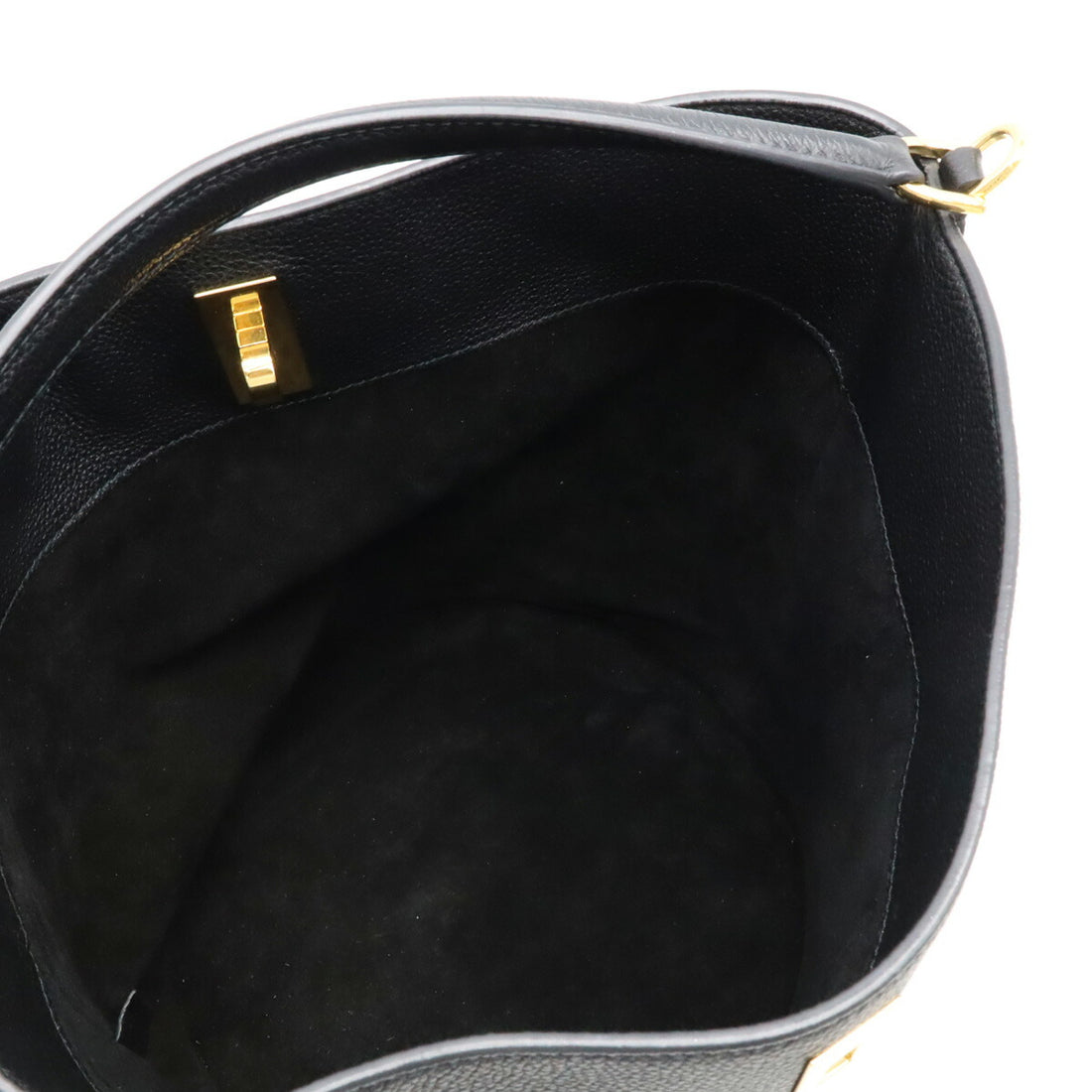 Celine Leather Bucket 16 Handbag Black