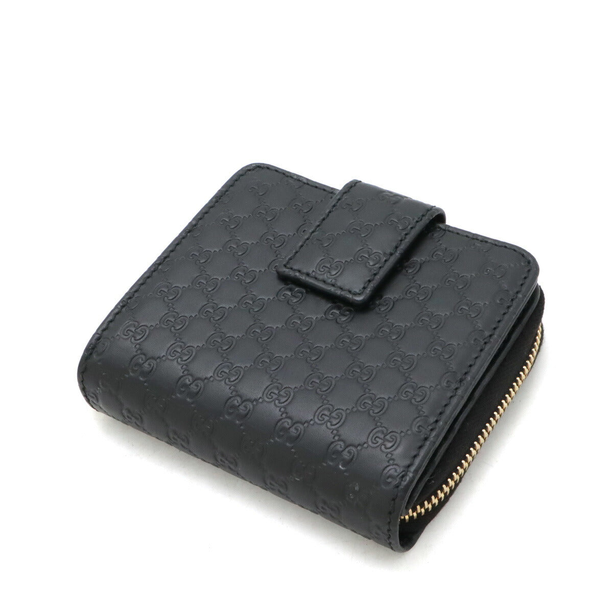 Gucci Leather Microguccissima Compact Wallet Black