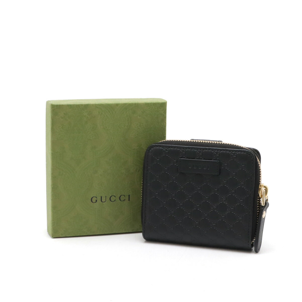 Gucci Leather Microguccissima Compact Wallet Black