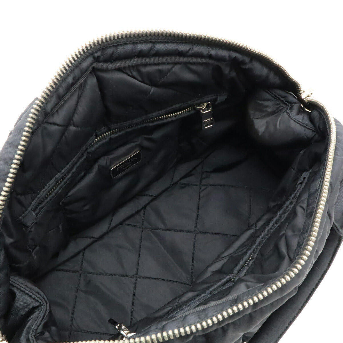 Prada Nylon Leather Bomber Handbag 1BB881