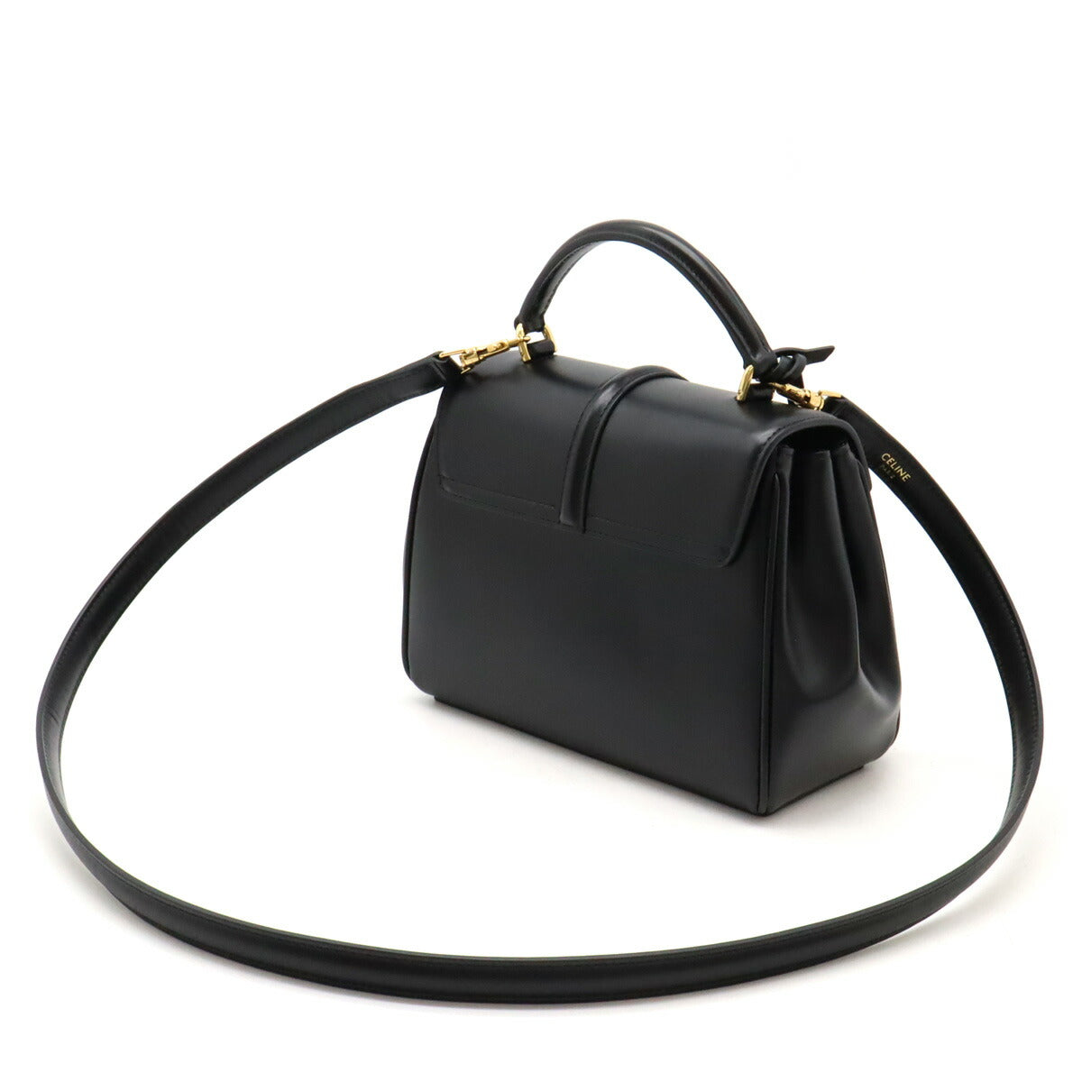 Celine Mini 16 Calfskin Handbag Black