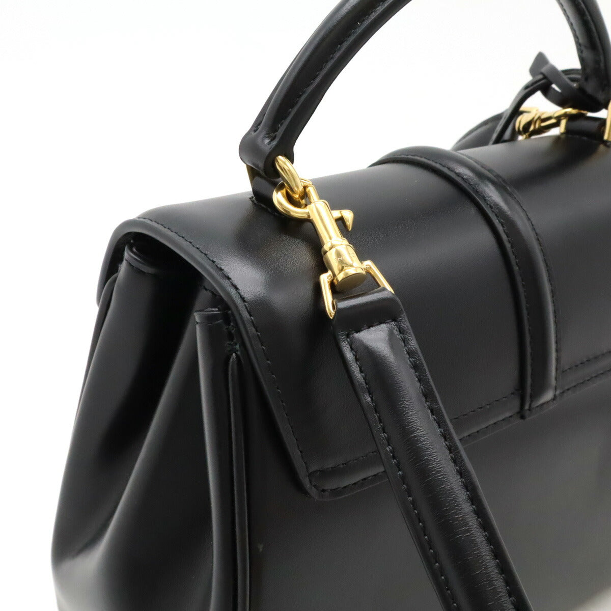 Celine Mini 16 Calfskin Handbag Black