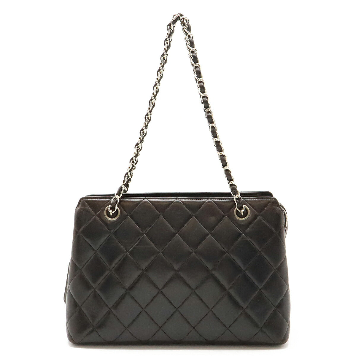 Chanel Leather Coco Mark Matelasse Chain Tote