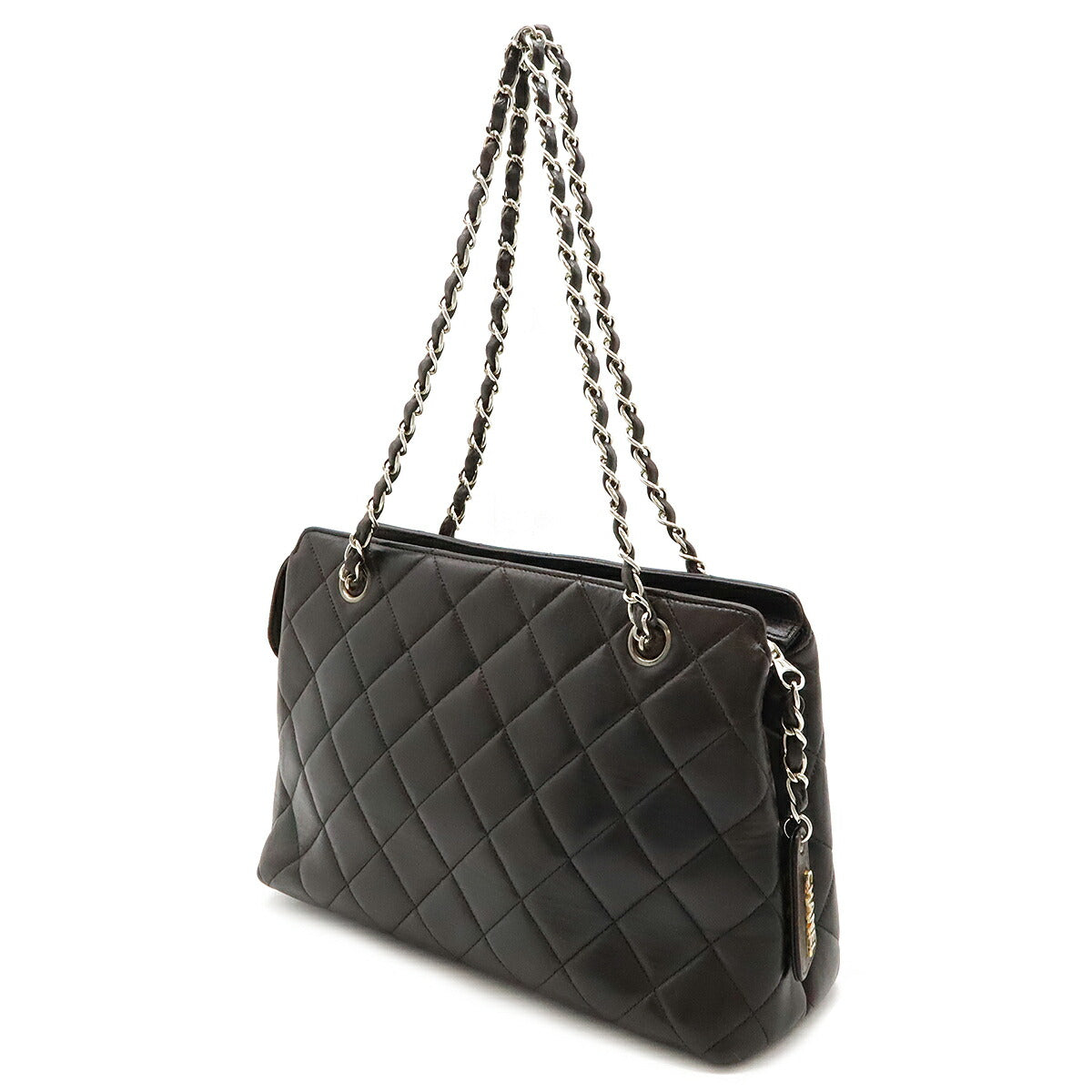 Chanel Leather Coco Mark Matelasse Chain Tote