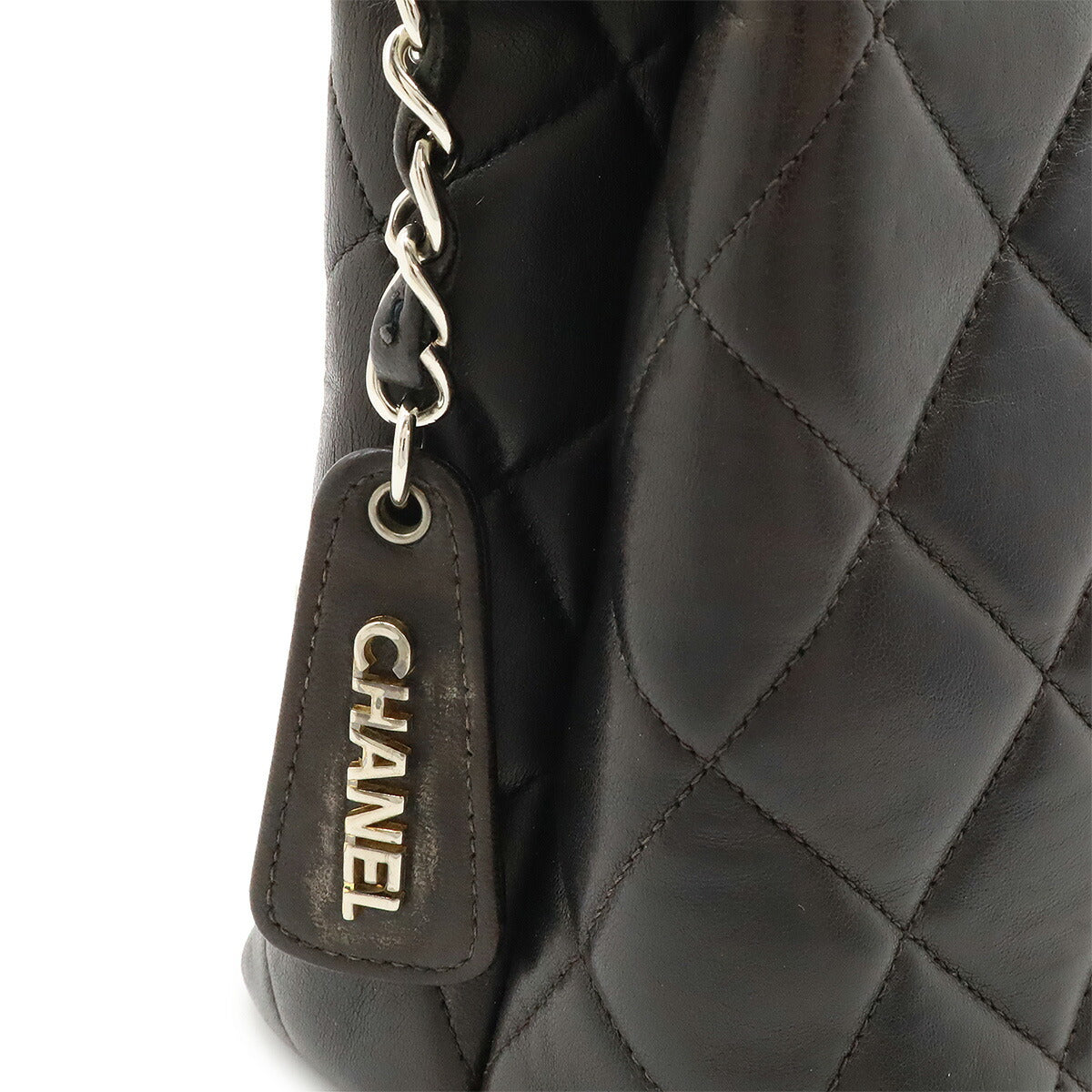 Chanel Leather Coco Mark Matelasse Chain Tote