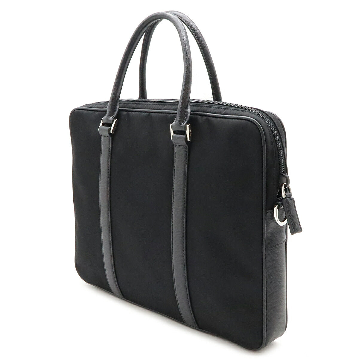 Prada Nylon Leather Business Briefcase 2VE005