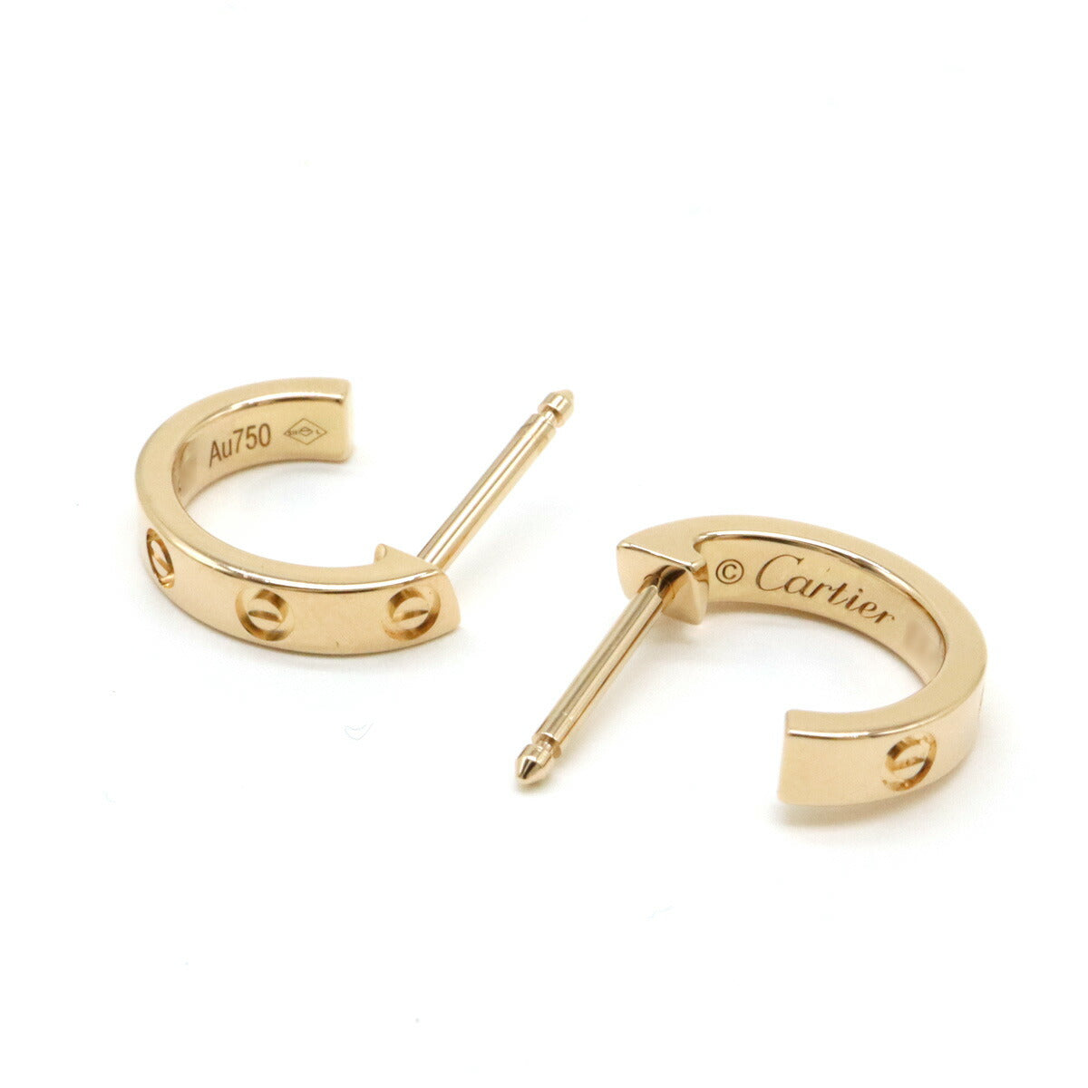 Cartier Mini Love Earrings K18YG B8028800