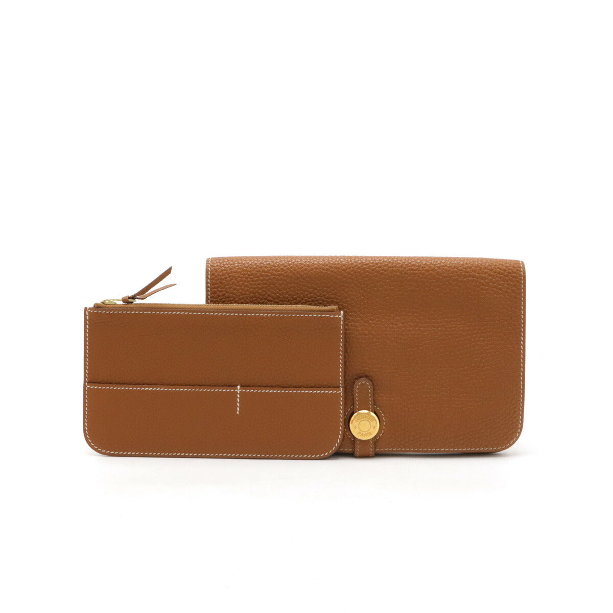 Hermes Dogon Duo GM Bifold Wallet Leather