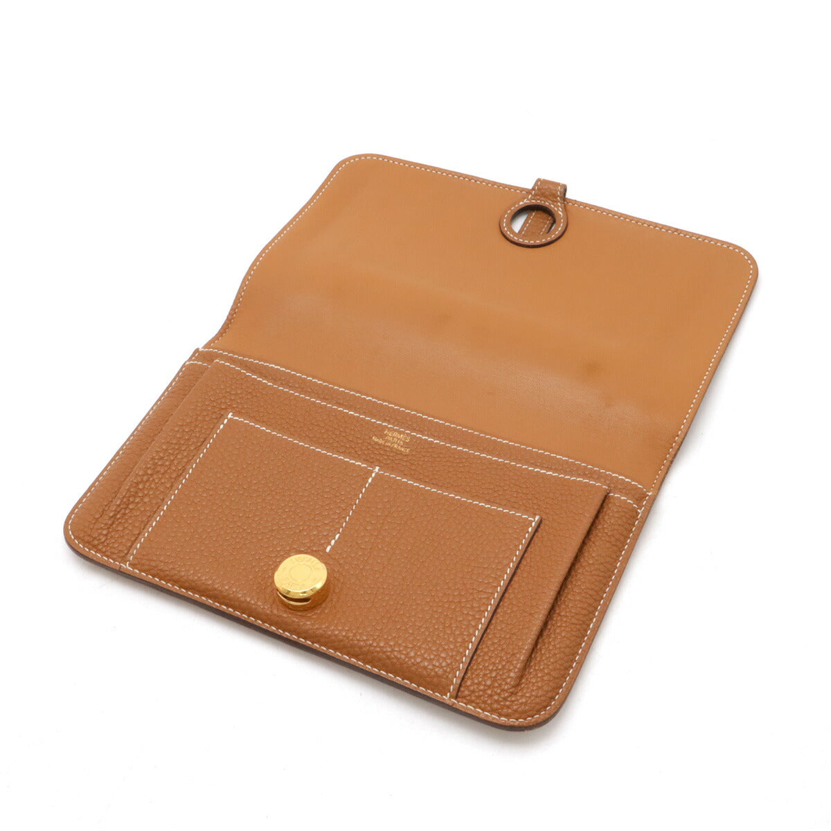 Hermes Dogon Duo GM Bifold Wallet Leather