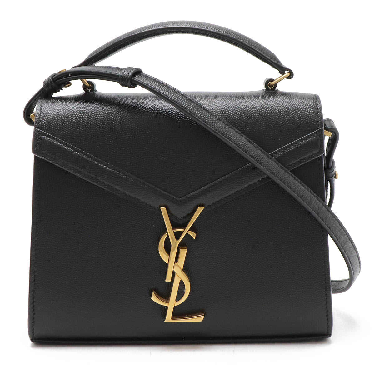 Saint Laurent Cassandra Leather Handbag Black