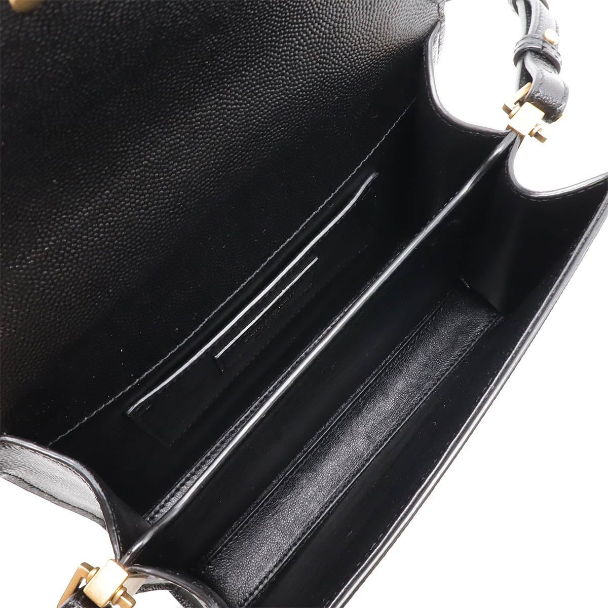 Saint Laurent Cassandra Leather Handbag Black