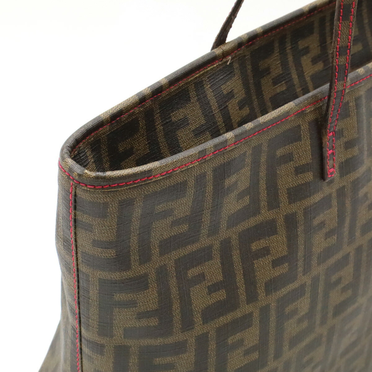 Fendi Zucca Pattern Tote Bag PVC/Leather