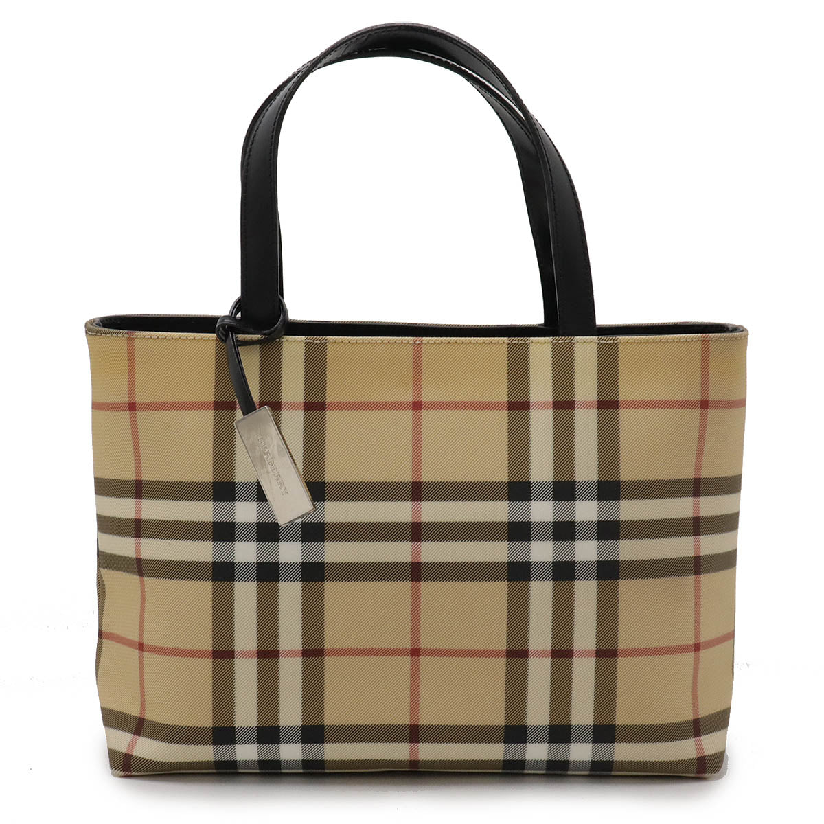 Burberry Nova Check Tote Bag PVC Leather