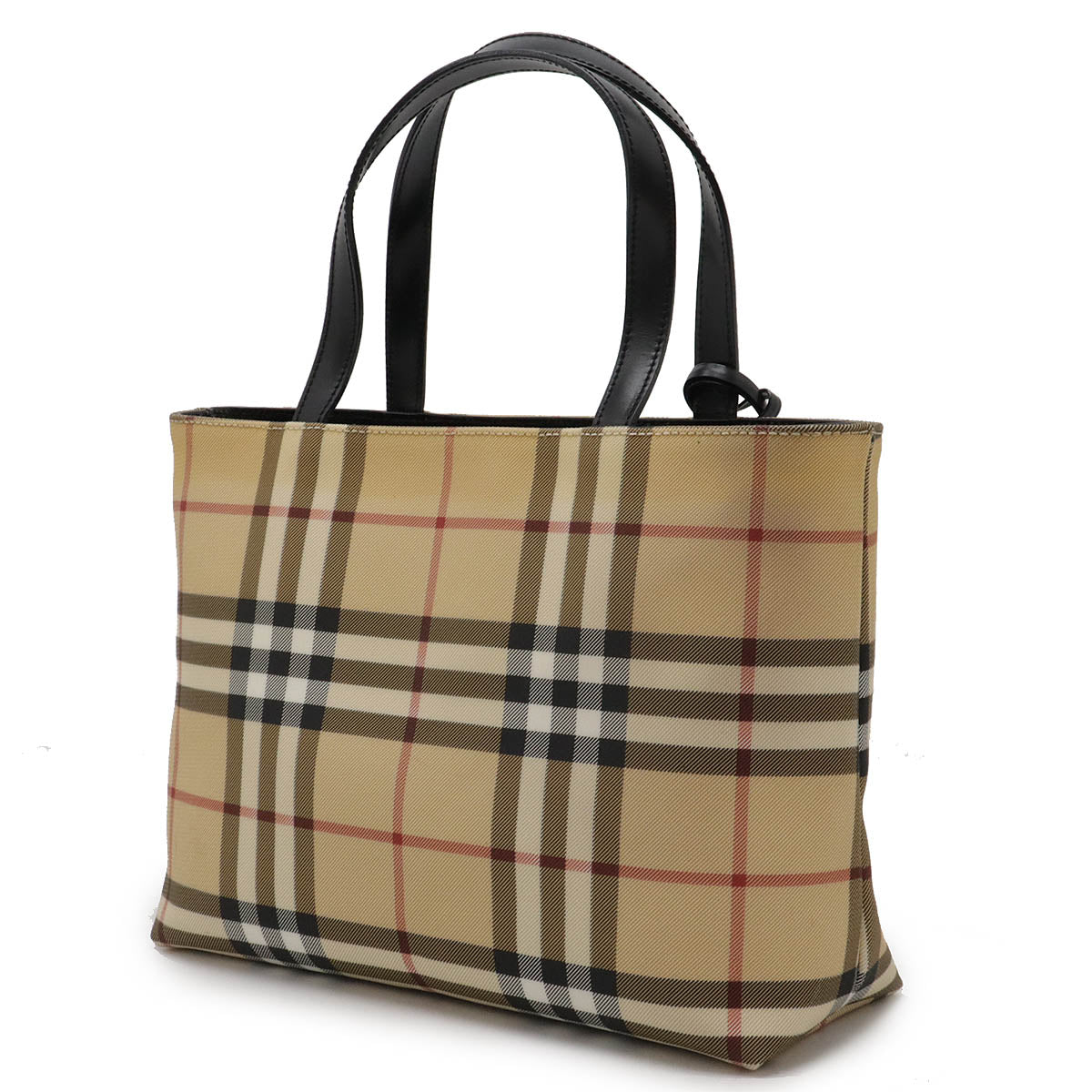 Burberry Nova Check Tote Bag PVC Leather