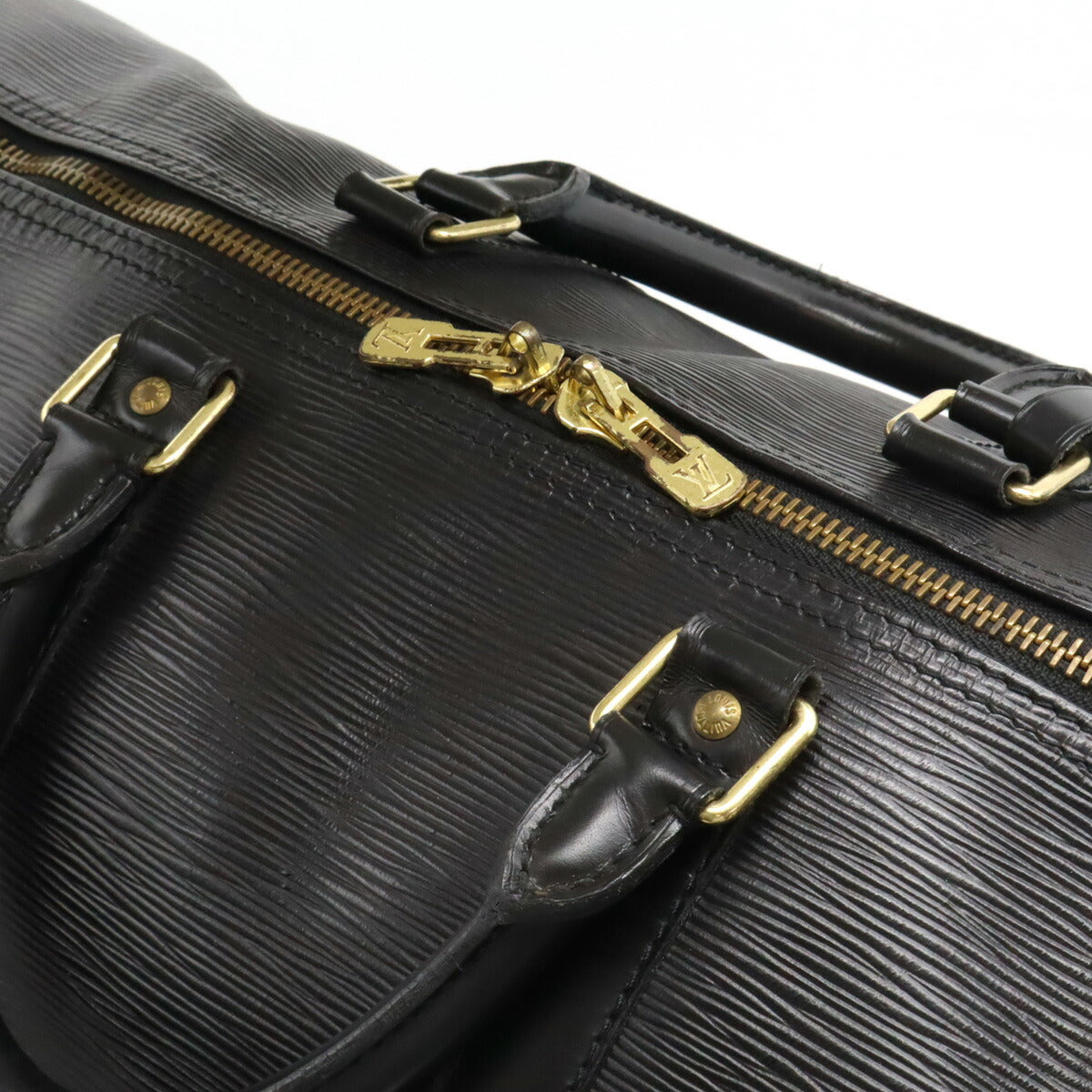 Louis Vuitton Epi Keepall 55 Travel Bag Black