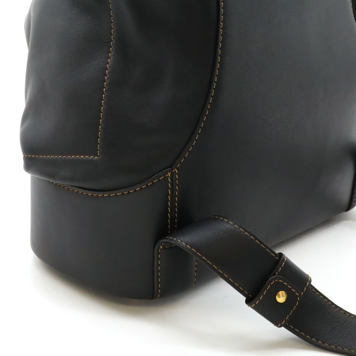 Loewe Anton Leather Backpack Navy