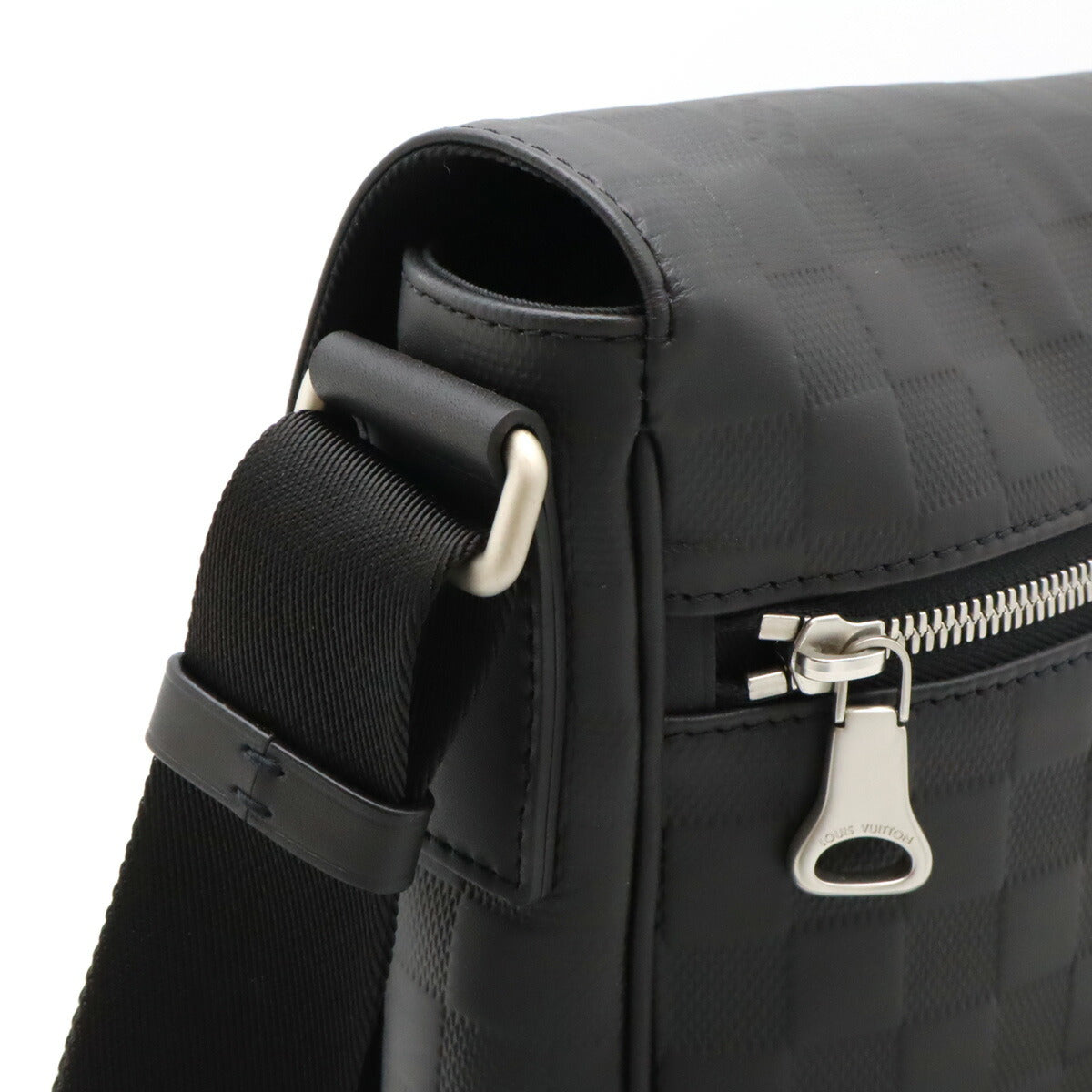 Louis Vuitton Damier District PM Shoulder Bag Black