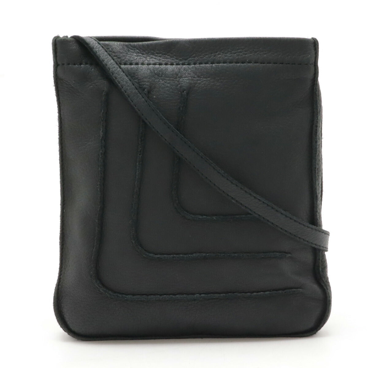 Hermes Leather Shoulder Bag Black